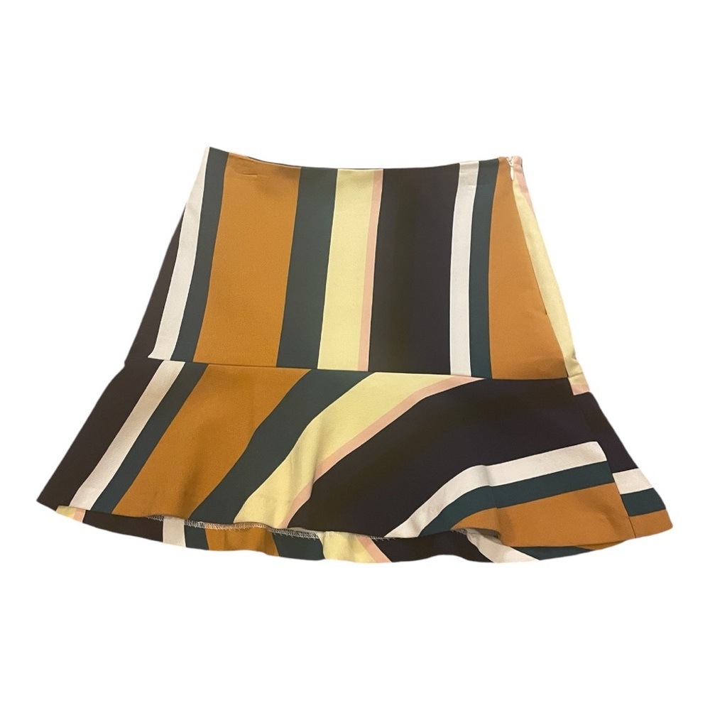 Zara Trafaluc Yellow & Black Striped Mini Skirt | Size S | Excellent Condition